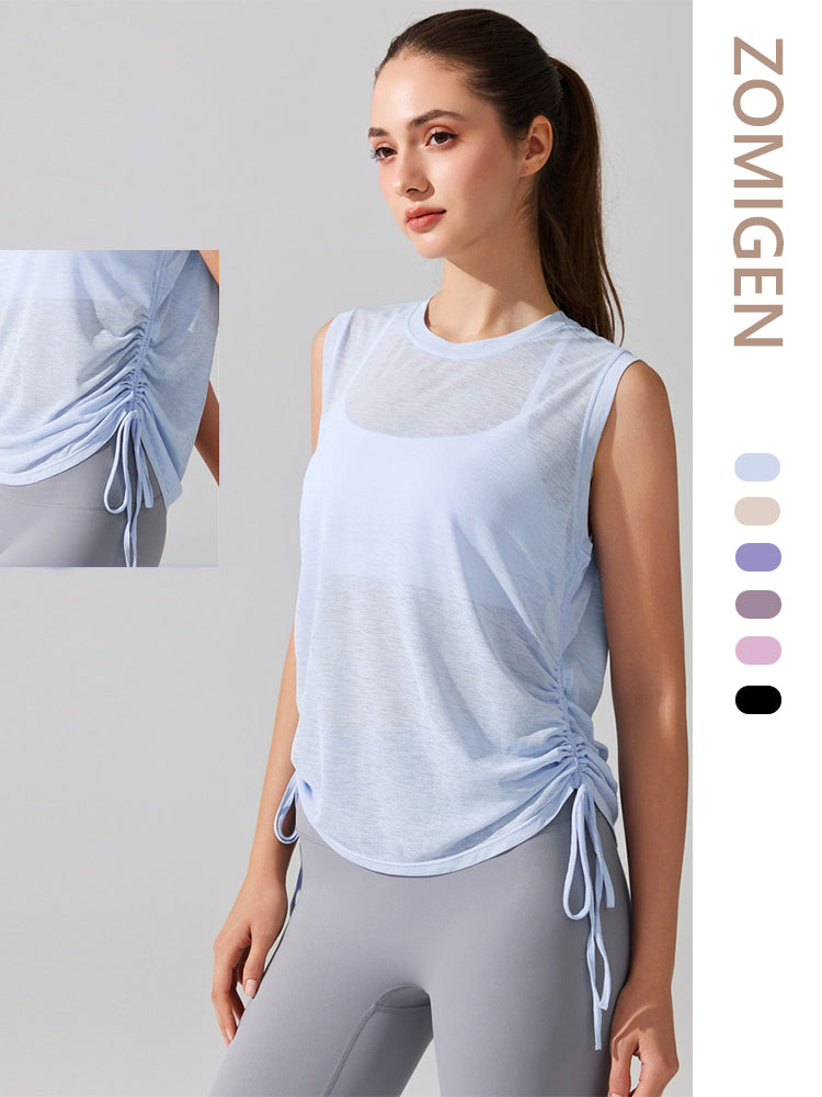 ヨーカン ノースリーブジレ ジーンズ生地